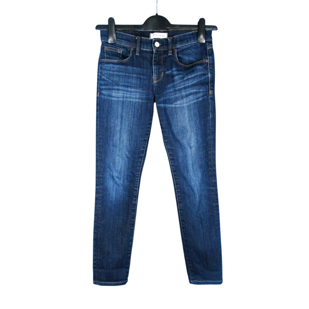 MADEWELL Dark Wash Jeans SKINNY/SLIM Distressed LOW RISE Pockets STRETCH sz 26